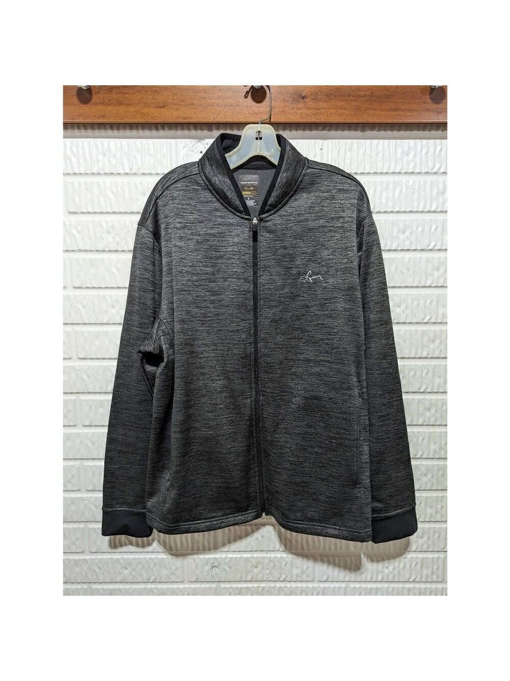 Greg Norman Men's Gray Full Zip Front Water Resistant Sweatshirt Large